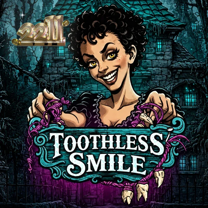 Visual sombrio e temático do slot Toothless Smile